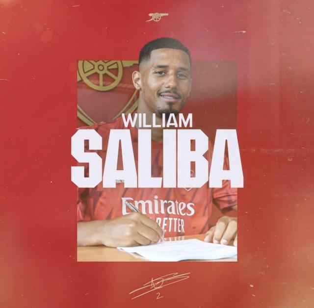 开云体育官网-阿森纳续约萨利巴至2027，法国中卫改穿2号球衣